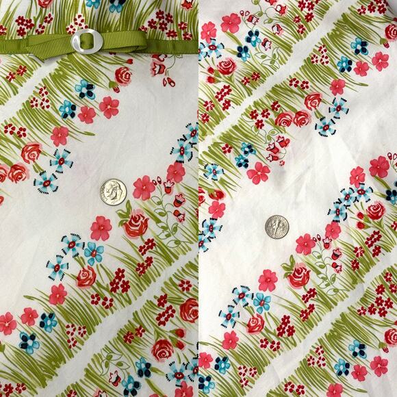 Liz Claiborne‎ Spring Parade Strapless A-line Dress 10 White Floral Cottage NWT - Picture 10 of 11